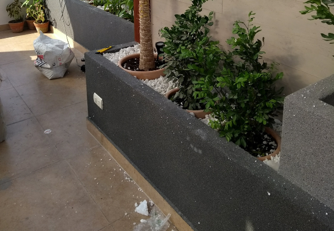 Piedra Granalla en proyecto de Oniria Arquitectura