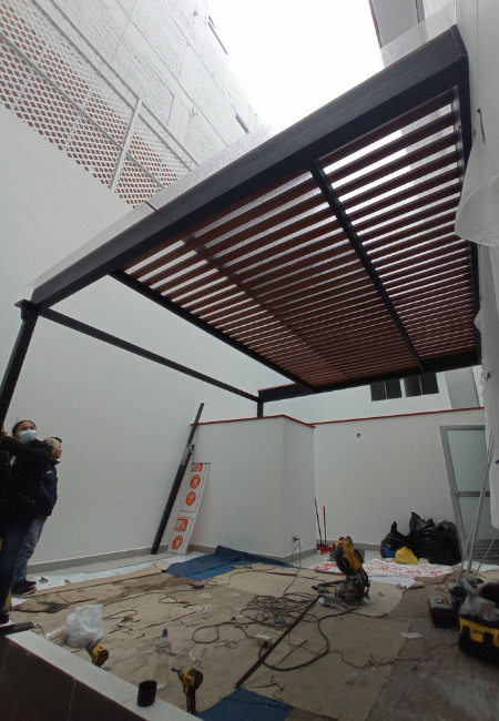 Techo corredizo de aluminio