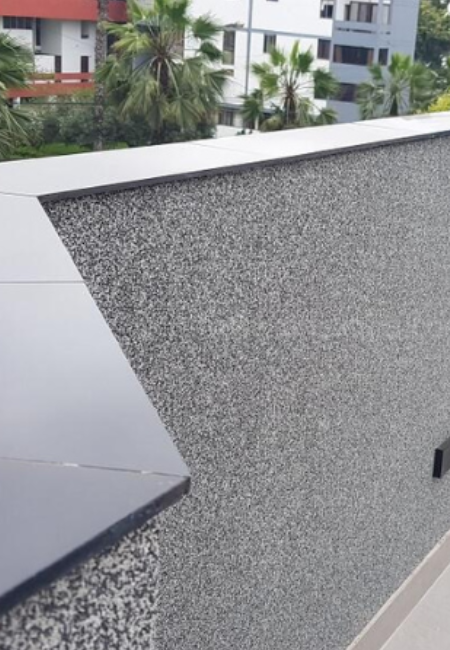 Acabado en piedra granalla 